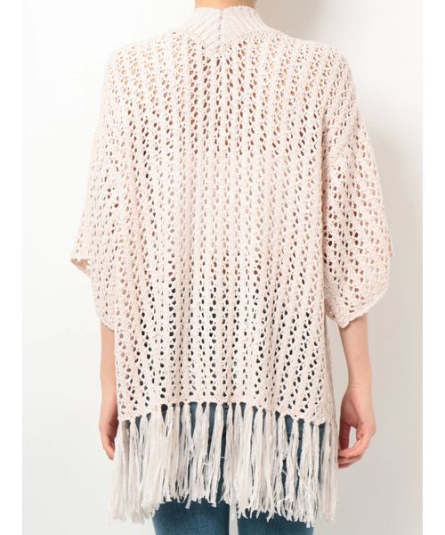 GYDA（ジェイダ）の「テープヤーンニットフリンジガウン（カーディガン/ボレロ・レディース・アイボリー/ベージュ/その他1・FREE）」の11枚目の写真