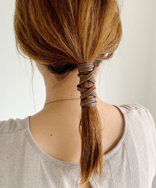 CLEA（クレア）の「PUワイヤーリボン（その他ヘアアクセサリー・レディース・ブラック/ベージュ/キャメル/アイボリー/ワイン/オリーブ/ブラウン/ダークブラウン・FREE）」の5枚目の写真