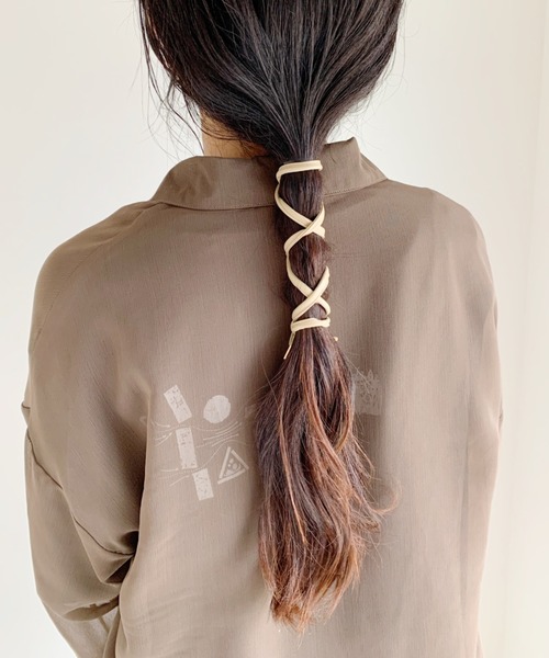 CLEA（クレア）の「PUワイヤーリボン（その他ヘアアクセサリー・レディース・ブラック/ベージュ/キャメル/アイボリー/ワイン/オリーブ/ブラウン/ダークブラウン・FREE）」の16枚目の写真