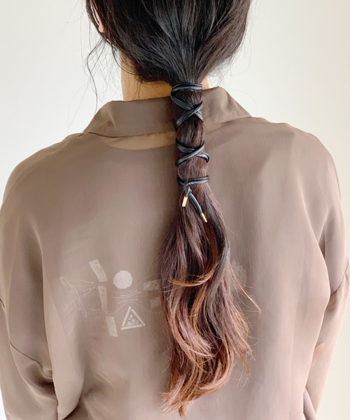 CLEA（クレア）の「PUワイヤーリボン（その他ヘアアクセサリー・レディース・ブラック/ベージュ/キャメル/アイボリー/ワイン/オリーブ/ブラウン/ダークブラウン・FREE）」の12枚目の写真