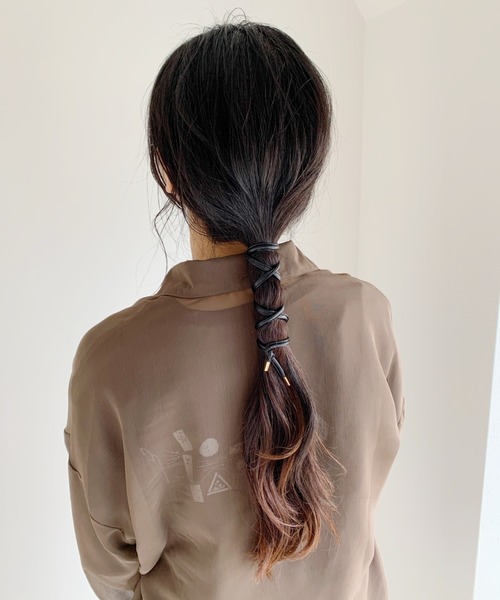 CLEA（クレア）の「PUワイヤーリボン（その他ヘアアクセサリー・レディース・ブラック/ベージュ/キャメル/アイボリー/ワイン/オリーブ/ブラウン/ダークブラウン・FREE）」の13枚目の写真