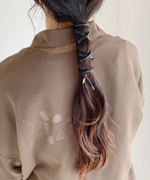 CLEA（クレア）の「PUワイヤーリボン（その他ヘアアクセサリー・レディース・ブラック/ベージュ/キャメル/アイボリー/ワイン/オリーブ/ブラウン/ダークブラウン・FREE）」の9枚目の写真