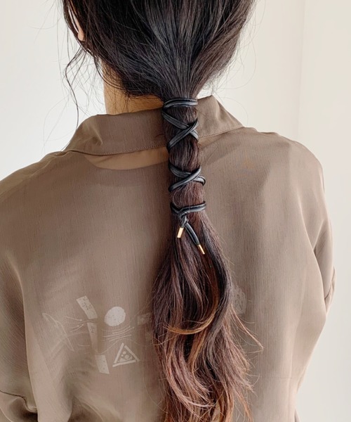 CLEA（クレア）の「PUワイヤーリボン（その他ヘアアクセサリー・レディース・ブラック/ベージュ/キャメル/アイボリー/ワイン/オリーブ/ブラウン/ダークブラウン・FREE）」の11枚目の写真