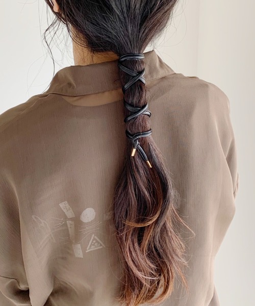 CLEA（クレア）の「PUワイヤーリボン（その他ヘアアクセサリー・レディース・ブラック/ベージュ/キャメル/アイボリー/ワイン/オリーブ/ブラウン/ダークブラウン・FREE）」の10枚目の写真