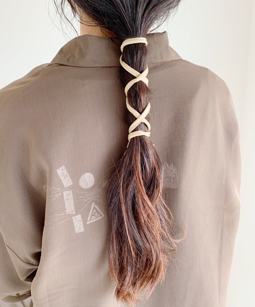 CLEA（クレア）の「PUワイヤーリボン（その他ヘアアクセサリー・レディース・ブラック/ベージュ/キャメル/アイボリー/ワイン/オリーブ/ブラウン/ダークブラウン・FREE）」の15枚目の写真