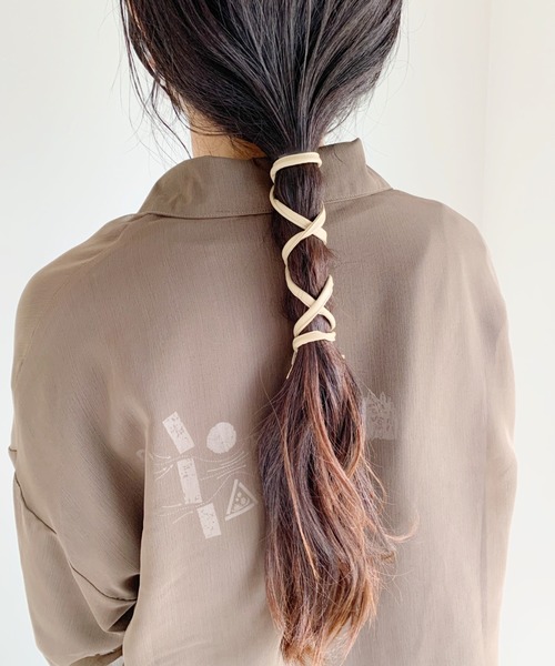 CLEA（クレア）の「PUワイヤーリボン（その他ヘアアクセサリー・レディース・ブラック/ベージュ/キャメル/アイボリー/ワイン/オリーブ/ブラウン/ダークブラウン・FREE）」の14枚目の写真