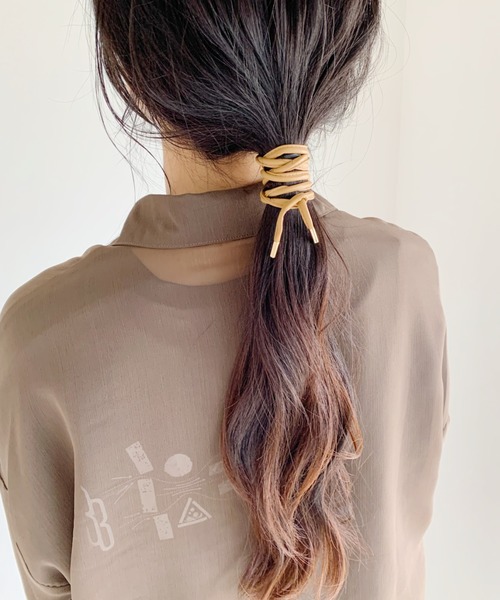 CLEA（クレア）の「PUワイヤーリボン（その他ヘアアクセサリー・レディース・ブラック/ベージュ/キャメル/アイボリー/ワイン/オリーブ/ブラウン/ダークブラウン・FREE）」の20枚目の写真