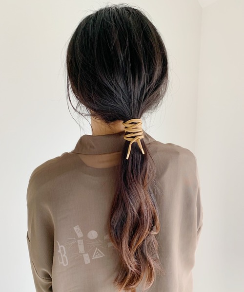 CLEA（クレア）の「PUワイヤーリボン（その他ヘアアクセサリー・レディース・ブラック/ベージュ/キャメル/アイボリー/ワイン/オリーブ/ブラウン/ダークブラウン・FREE）」の21枚目の写真