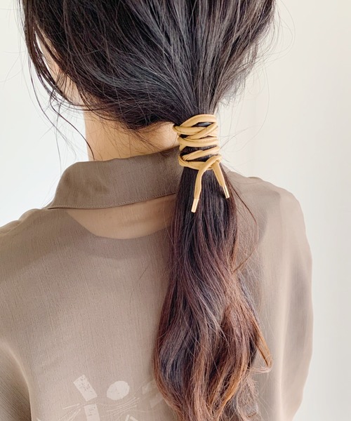 CLEA（クレア）の「PUワイヤーリボン（その他ヘアアクセサリー・レディース・ブラック/ベージュ/キャメル/アイボリー/ワイン/オリーブ/ブラウン/ダークブラウン・FREE）」の19枚目の写真