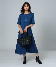 UNTITLED | 【洗える】バックボタンスムースワンピース(ワンピース)