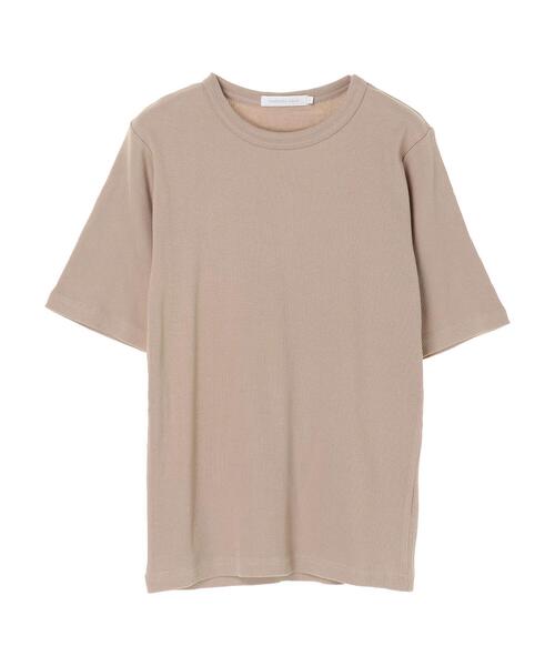 AMERICAN HOLIC（アメリカンホリック）の「5分袖クルーネックリブカットプルオーバー　＊〇（Tシャツ/カットソー・レディース・グリーン/ベージュ/ブルー系その他2/ブラック/ブラック系その他4/オフホワイト・L/M）」の22枚目の写真