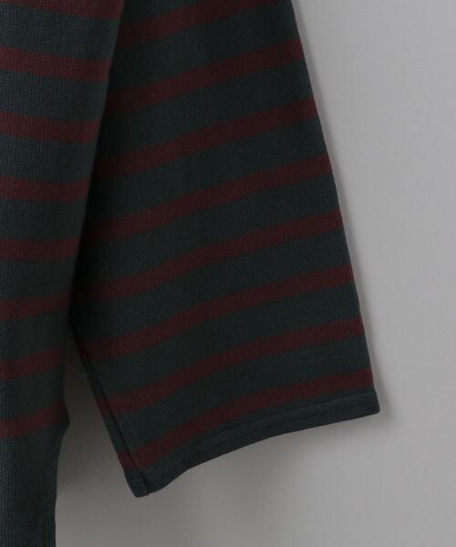 6（ロク）の「＜6(ROKU)＞RASCHEL BORDER LONG SLEEVE PULLOVER/カットソー（Tシャツ/カットソー・レディース・ダークグリーン/ホワイト・FREE）」の5枚目の写真