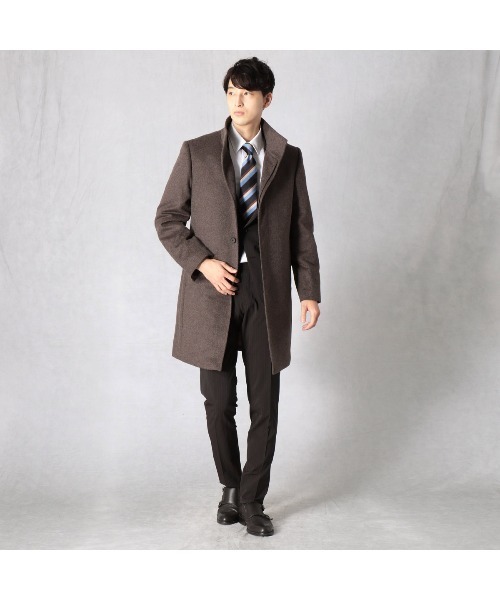 COMME CA MEN アンゴラビーバー イタリアンカラーコート アンゴラビーバー イタリアンカラーコート（0710WI01