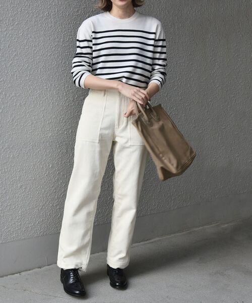 SHIPS any(シップス エニィ)の「SHIPS any: STANDARD コーデュロイ ベイカー パンツ<WOMEN>(その他パンツ・レディース・ナチュラル・3/4/5)」の4枚目の写真