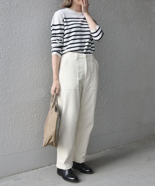 SHIPS any(シップス エニィ)の「SHIPS any: STANDARD コーデュロイ ベイカー パンツ<WOMEN>(その他パンツ・レディース・ナチュラル・3/4/5)」の6枚目の写真