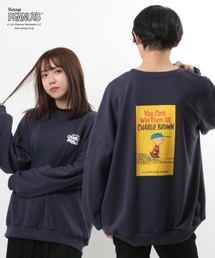 PEANUTS | 【PEANUTS/ピーナッツ】スヌーピー バックプリント 裏毛 オーバーサイズ スウェット/トレーナー(スウェット)
