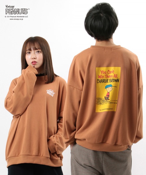 PEANUTS（ピーナッツ）の「【PEANUTS/ピーナッツ】スヌーピー バックプリント スウェット（スウェット・レディース・ネイビー/ミント/クリーム/キャメル・M/L/XL）」の4枚目の写真