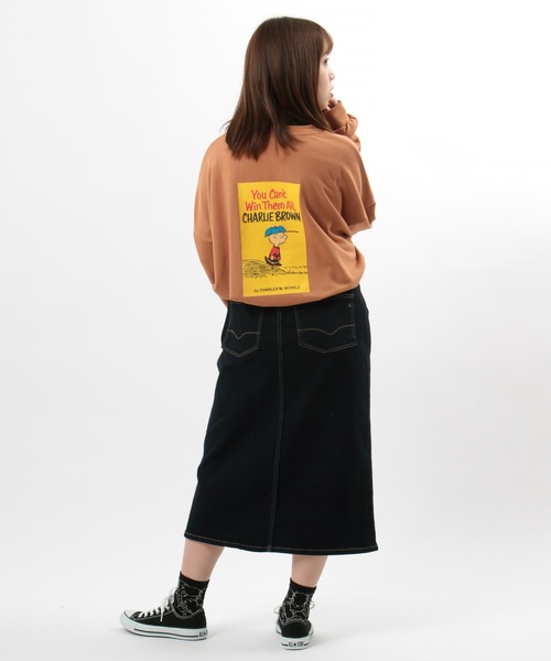 PEANUTS（ピーナッツ）の「【PEANUTS/ピーナッツ】スヌーピー バックプリント スウェット（スウェット・レディース・ネイビー/ミント/クリーム/キャメル・M/L/XL）」の10枚目の写真