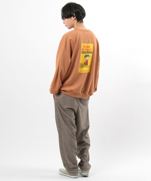 PEANUTS（ピーナッツ）の「【PEANUTS/ピーナッツ】スヌーピー バックプリント スウェット（スウェット・レディース・ネイビー/ミント/クリーム/キャメル・M/L/XL）」の12枚目の写真