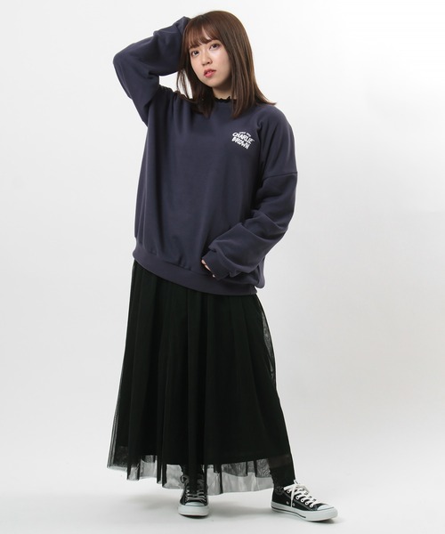 PEANUTS（ピーナッツ）の「【PEANUTS/ピーナッツ】スヌーピー バックプリント スウェット（スウェット・レディース・ネイビー/ミント/クリーム/キャメル・M/L/XL）」の7枚目の写真