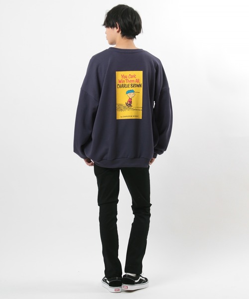 PEANUTS（ピーナッツ）の「【PEANUTS/ピーナッツ】スヌーピー バックプリント スウェット（スウェット・レディース・ネイビー/ミント/クリーム/キャメル・M/L/XL）」の8枚目の写真