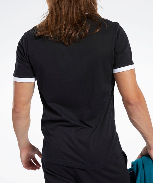 Reebok(リーボック)の「トレーニング エッセンシャルズ リニア ロゴ Tシャツ / Training Essentials Linear Logo Tee(Tシャツ/カットソー・メンズ・ターコイズブルー/ホワイト/ブラック/レッド/ネイビー・XX-LARGE/X-LARGE/MEDIUM/LARGE/SMALL/XXXX-LARGE/XXX-LARGE/X-SMALL)」の7枚目の写真