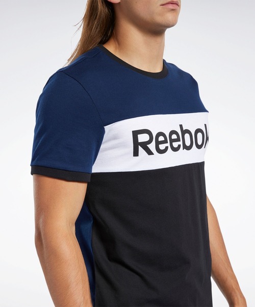 Reebok(リーボック)の「トレーニング エッセンシャルズ リニア ロゴ Tシャツ / Training Essentials Linear Logo Tee(Tシャツ/カットソー・メンズ・ターコイズブルー/ホワイト/ブラック/レッド/ネイビー・XX-LARGE/X-LARGE/MEDIUM/LARGE/SMALL/XXXX-LARGE/XXX-LARGE/X-SMALL)」の15枚目の写真