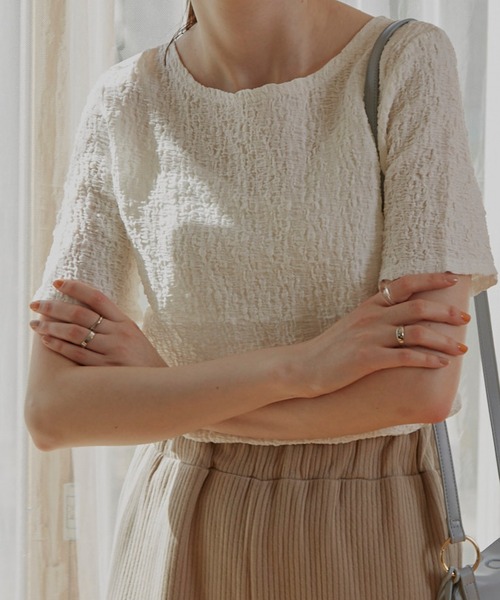 VANNIE U（ヴァニーユー）の「しゅわしゅわアイスT（Tシャツ/カットソー・レディース・ライム/ブラック/ホワイト/ベージュ/レッド/ピンク・FREE）」の12枚目の写真