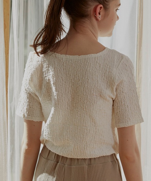 VANNIE U（ヴァニーユー）の「しゅわしゅわアイスT（Tシャツ/カットソー・レディース・ライム/ブラック/ホワイト/ベージュ/レッド/ピンク・FREE）」の11枚目の写真