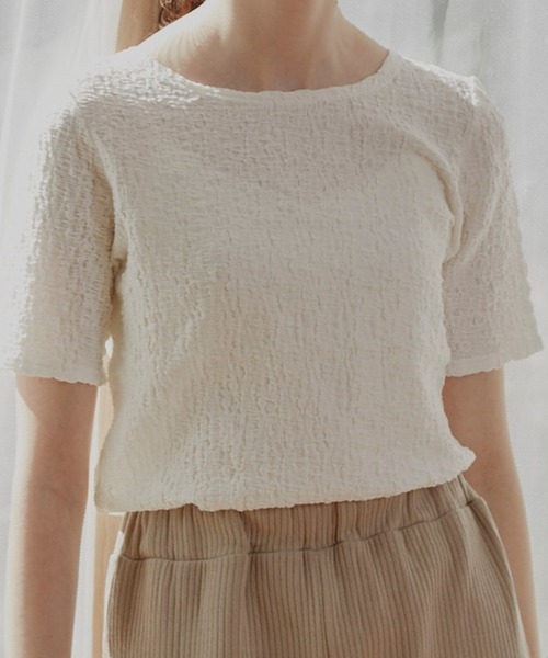 VANNIE U（ヴァニーユー）の「しゅわしゅわアイスT（Tシャツ/カットソー・レディース・ライム/ブラック/ホワイト/ベージュ/レッド/ピンク・FREE）」の13枚目の写真