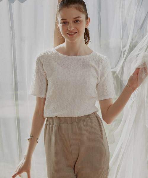 VANNIE U（ヴァニーユー）の「しゅわしゅわアイスT（Tシャツ/カットソー・レディース・ライム/ブラック/ホワイト/ベージュ/レッド/ピンク・FREE）」の8枚目の写真