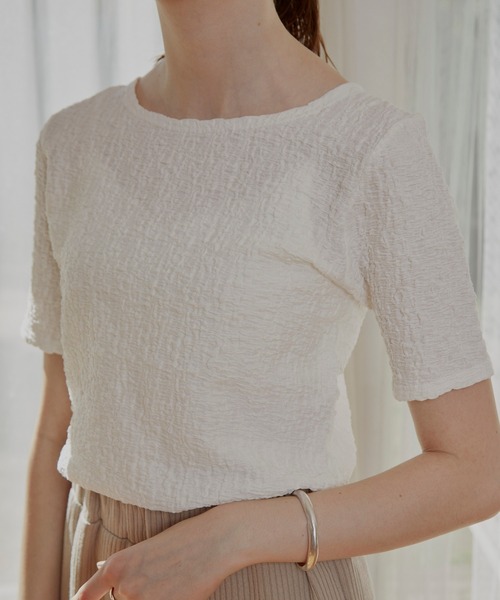 VANNIE U（ヴァニーユー）の「しゅわしゅわアイスT（Tシャツ/カットソー・レディース・ライム/ブラック/ホワイト/ベージュ/レッド/ピンク・FREE）」の14枚目の写真