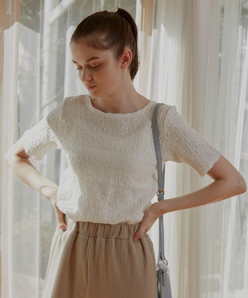 VANNIE U（ヴァニーユー）の「しゅわしゅわアイスT（Tシャツ/カットソー・レディース・ライム/ブラック/ホワイト/ベージュ/レッド/ピンク・FREE）」の16枚目の写真