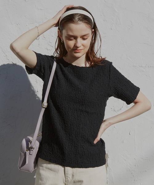 VANNIE U（ヴァニーユー）の「しゅわしゅわアイスT（Tシャツ/カットソー・レディース・ライム/ブラック/ホワイト/ベージュ/レッド/ピンク・FREE）」の19枚目の写真