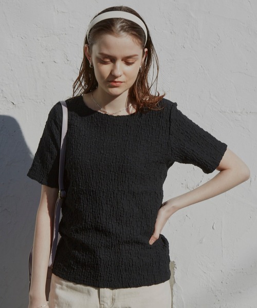 VANNIE U（ヴァニーユー）の「しゅわしゅわアイスT（Tシャツ/カットソー・レディース・ライム/ブラック/ホワイト/ベージュ/レッド/ピンク・FREE）」の20枚目の写真