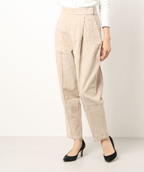 STYLEBLOCK(スタイルブロック)の「コーデュロイテーパードパンツ(その他パンツ・レディース・ライトベージュ/テラコッタ/ブラウン/ベージュ系その他/ミント/ベージュ・M)」の6枚目の写真