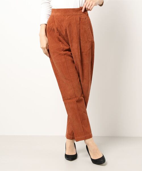 STYLEBLOCK(スタイルブロック)の「コーデュロイテーパードパンツ(その他パンツ・レディース・ライトベージュ/テラコッタ/ブラウン/ベージュ系その他/ミント/ベージュ・M)」の3枚目の写真