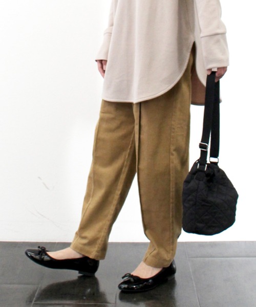 STYLEBLOCK(スタイルブロック)の「コーデュロイテーパードパンツ(その他パンツ・レディース・ライトベージュ/テラコッタ/ブラウン/ベージュ系その他/ミント/ベージュ・M)」の10枚目の写真
