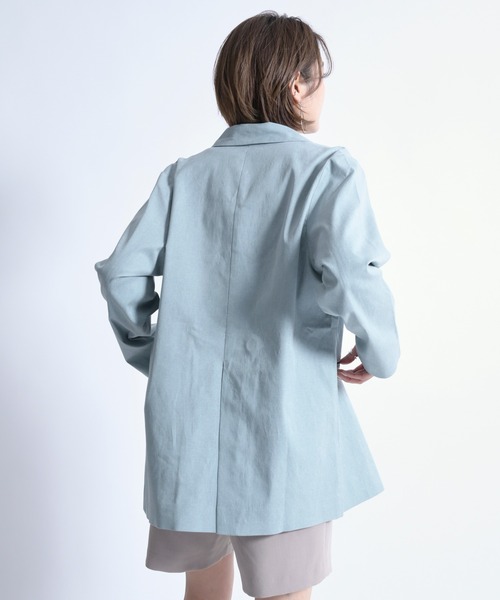 DouDou（ドゥドゥ）の「ストレッチWジャケット（テーラードジャケット・レディース・ベージュ/グリーン・FREE）」の20枚目の写真