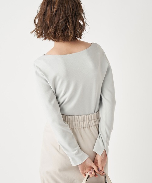 RIVE DROITE(リヴドロワ)の「なめらかな肌触りが魅力 総針2WAYニット(ニット/セーター・レディース・ネイビー/オフホワイト/ライトベージュ/ミント/ブルー系その他/チャコールグレー/ラベンダー・FREE)」の14枚目の写真