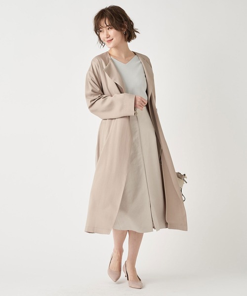 RIVE DROITE(リヴドロワ)の「なめらかな肌触りが魅力 総針2WAYニット(ニット/セーター・レディース・ネイビー/オフホワイト/ライトベージュ/ミント/ブルー系その他/チャコールグレー/ラベンダー・FREE)」の18枚目の写真