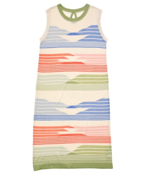 select MOCA（セレクトモカ）の「2021 SS マルチパターンサマーニットシアーノースリーブロングワンピース（ワンピース・レディース・ライム/オレンジ/ライトグリーン・FREE）」の19枚目の写真