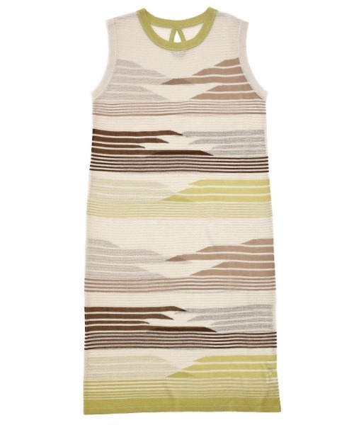 select MOCA（セレクトモカ）の「2021 SS マルチパターンサマーニットシアーノースリーブロングワンピース（ワンピース・レディース・ライム/オレンジ/ライトグリーン・FREE）」の21枚目の写真