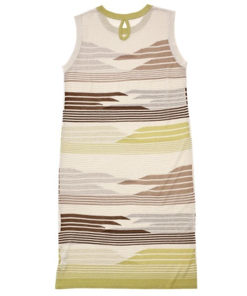 select MOCA（セレクトモカ）の「2021 SS マルチパターンサマーニットシアーノースリーブロングワンピース（ワンピース・レディース・ライム/オレンジ/ライトグリーン・FREE）」の22枚目の写真