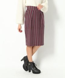 Heather | 【期間限定プライス】ストライプミディタイトスカート  554538(スカート)