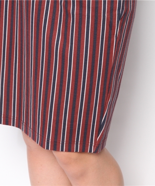 Heather（ヘザー）の「ストライプミディタイトスカート  554538（スカート・レディース・グレー系その他/グリーン系その他/レッド系その他・FREE）」の6枚目の写真