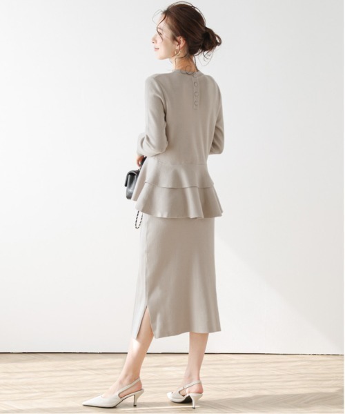 \\SALE//  完売品【新品・タグ付き】ペプラムセットアップ &. NOSTALGIA セットアップ ニットペプラムセットアップ