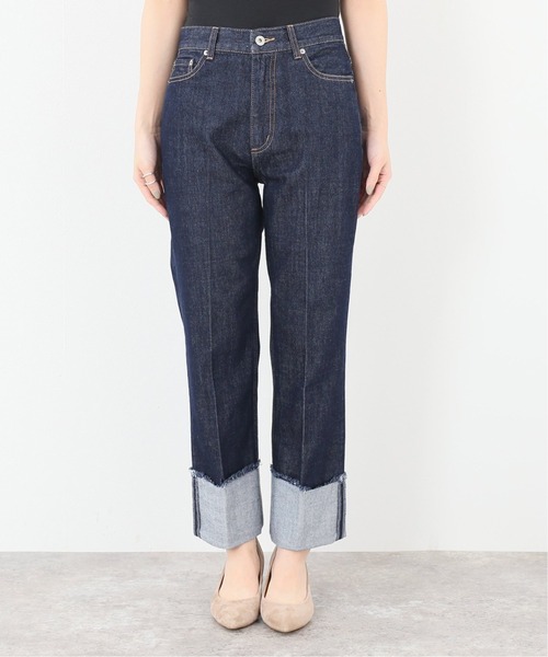 スローブイエナ LE DENIMオーバーターンストレートデニム36