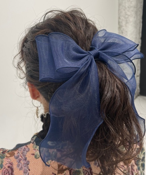 ap retro(アプレトロ)の「オーガンジーヘアリボンゴム【ZOZO限定アイテム】(ヘアゴム・レディース・ホワイト/ピンク/グレー/ブラック/ベージュ/ネイビー・FREE)」の20枚目の写真