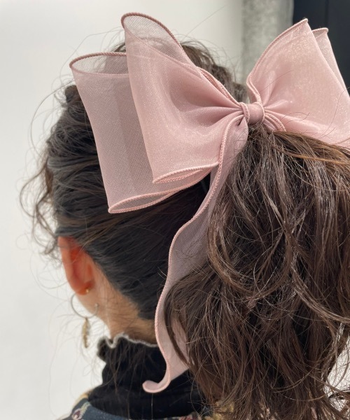 ap retro(アプレトロ)の「オーガンジーヘアリボンゴム【ZOZO限定アイテム】(ヘアゴム・レディース・ホワイト/ピンク/グレー/ブラック/ベージュ/ネイビー・FREE)」の18枚目の写真